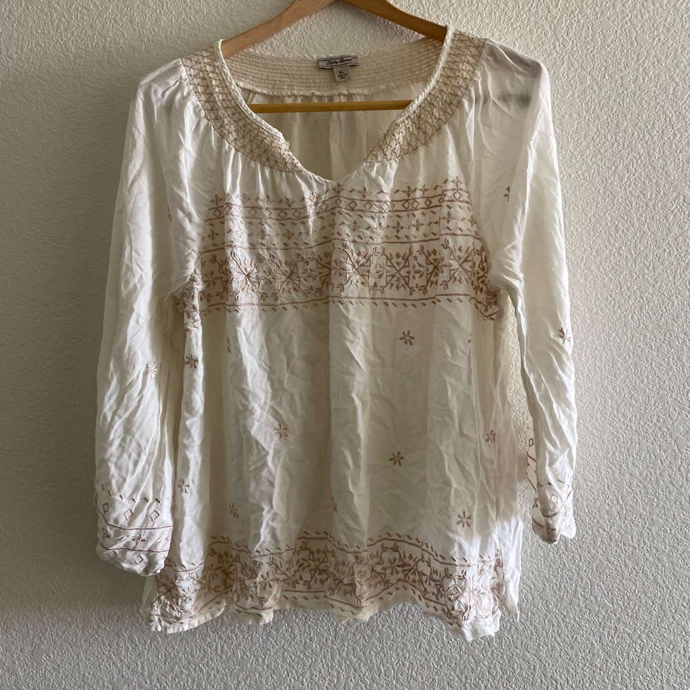 Lucky Brand XL bohemian top- perfect summer item